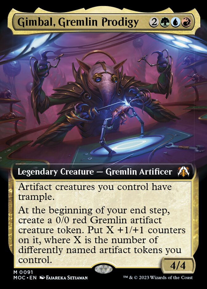 Gimbal, Gremlin Prodigy (Extended Art) [March of the Machine Commander] | Devastation Store