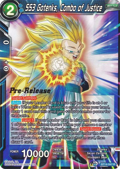 SS3 Gotenks, Combo of Justice (BT14-047) [Cross Spirits Prerelease Promos] | Devastation Store