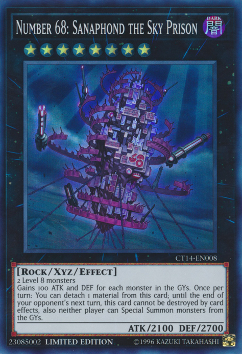 Number 68: Sanaphond the Sky Prison [CT14-EN008] Super Rare | Devastation Store