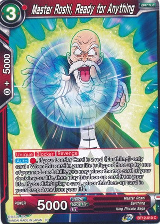 Master Roshi, Ready for Anything [BT12-010] | Devastation Store