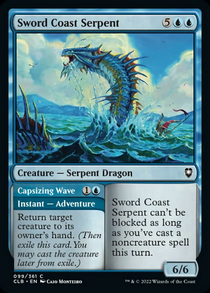 Sword Coast Serpent // Capsizing Wave [Commander Legends: Battle for Baldur's Gate] | Devastation Store