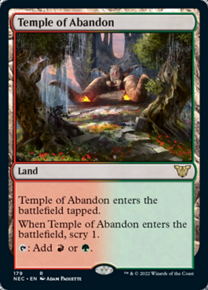 Temple of Abandon [Kamigawa: Neon Dynasty Commander] | Devastation Store