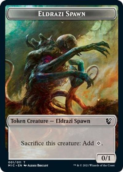 Eldrazi Spawn // Human Soldier Double-sided Token [Innistrad: Midnight Hunt Commander] | Devastation Store