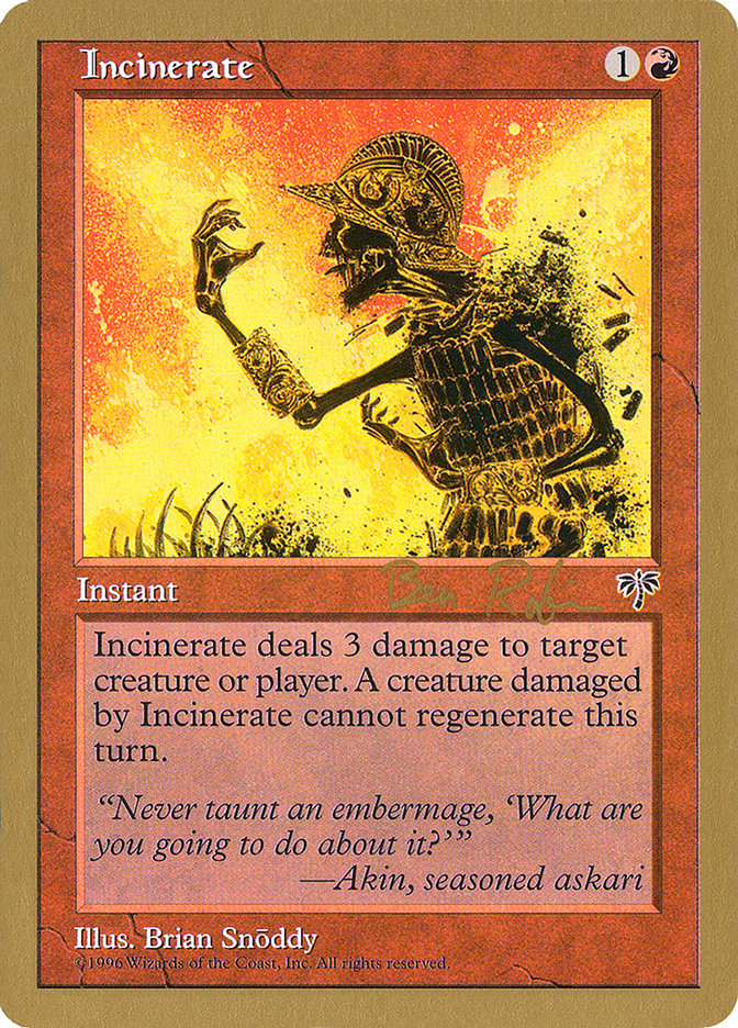 Incinerate (Ben Rubin) [World Championship Decks 1998] | Devastation Store