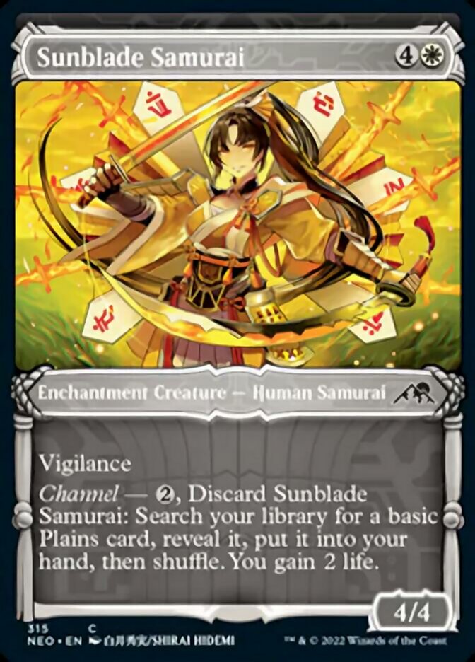 Sunblade Samurai (Showcase Samurai) [Kamigawa: Neon Dynasty] | Devastation Store