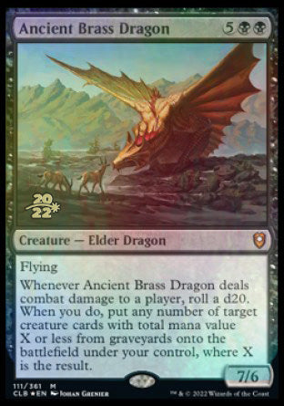 Ancient Brass Dragon [Commander Legends: Battle for Baldur's Gate Prerelease Promos] | Devastation Store