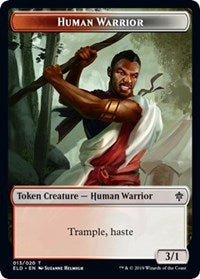 Human Warrior // Food (18) Double-sided Token [Throne of Eldraine Tokens] | Devastation Store