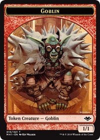 Goblin (010) // Emblem - Serra the Benevolent (020) Double-sided Token [Modern Horizons Tokens] | Devastation Store