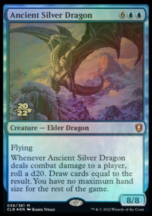 Ancient Silver Dragon [Commander Legends: Battle for Baldur's Gate Prerelease Promos] | Devastation Store