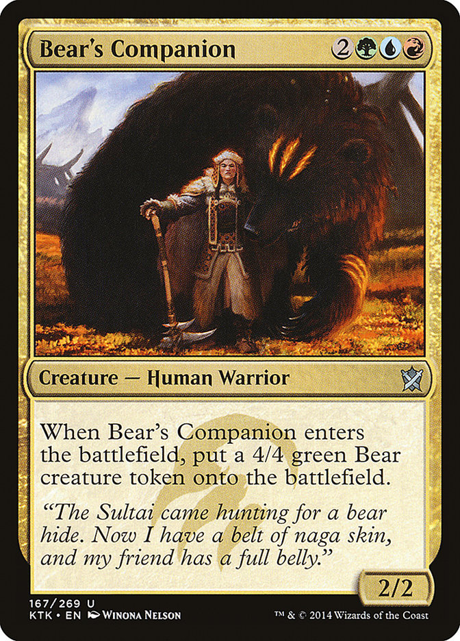 Bear's Companion [Khans of Tarkir] | Devastation Store