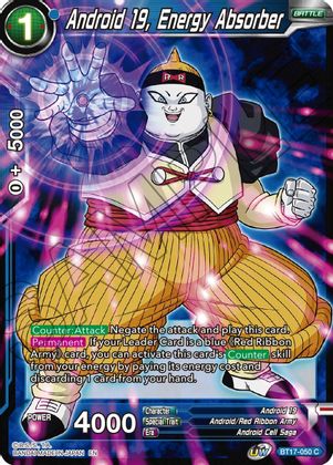 Android 19, Energy Absorber (BT17-050) [Ultimate Squad] | Devastation Store