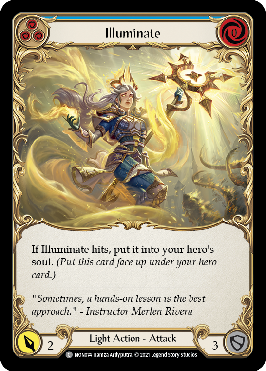 Illuminate (Blue) (Rainbow Foil) [MON074-RF] 1st Edition Rainbow Foil - Devastation Store | Devastation Store