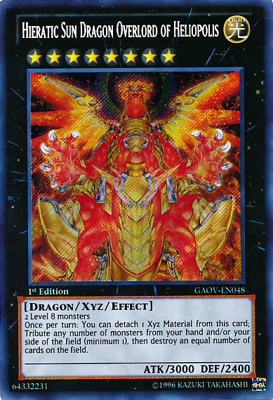 Hieratic Sun Dragon Overlord of Heliopolis [GAOV-EN048] Secret Rare | Devastation Store