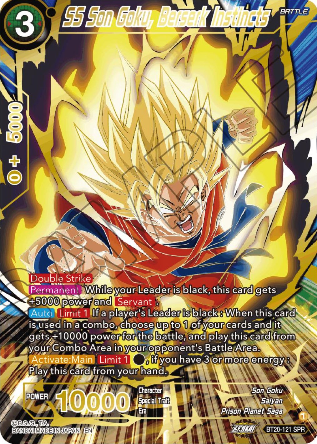 SS Son Goku, Berserk Instincts (SPR) (BT20-121) [Power Absorbed] | Devastation Store