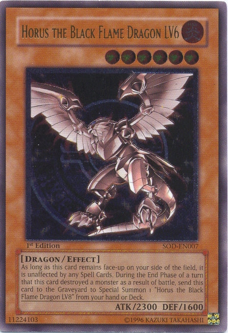 Horus the Black Flame Dragon LV6 [SOD-EN007] Ultimate Rare | Devastation Store