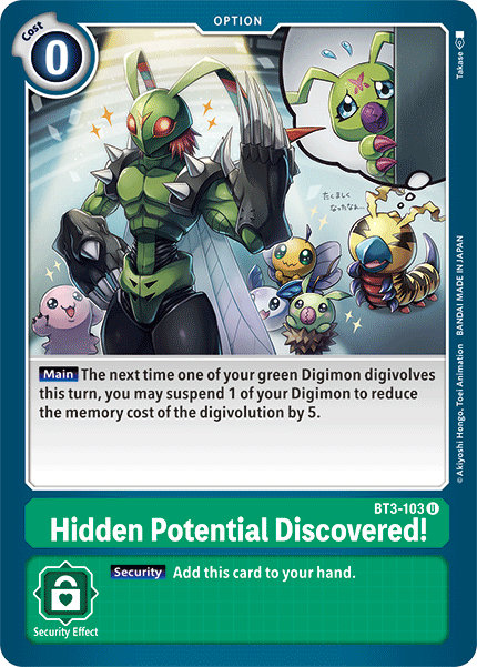 Hidden Potential Discovered! [BT3-103] [Release Special Booster Ver.1.5] | Devastation Store