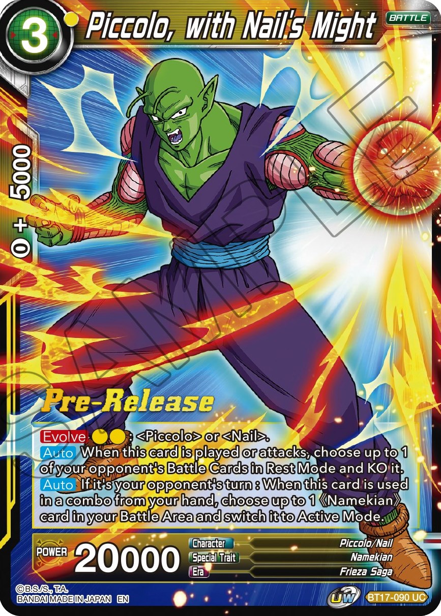 Piccolo, with Nail's Might (BT17-090) [Ultimate Squad Prerelease Promos] | Devastation Store