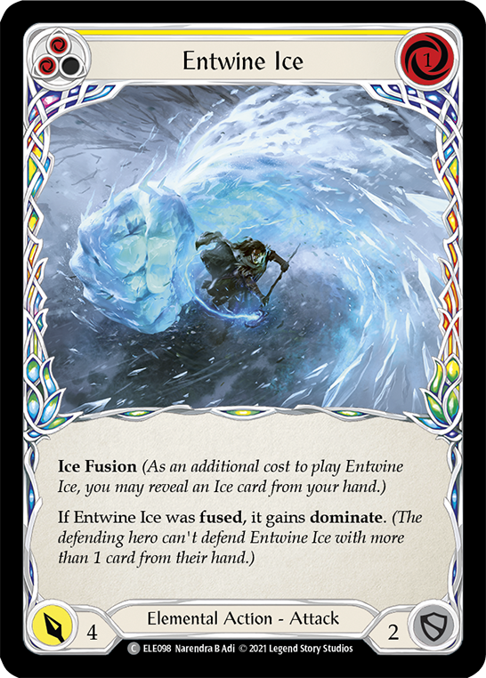 Entwine Ice (Yellow) [ELE098] (Tales of Aria)  1st Edition Rainbow Foil | Devastation Store
