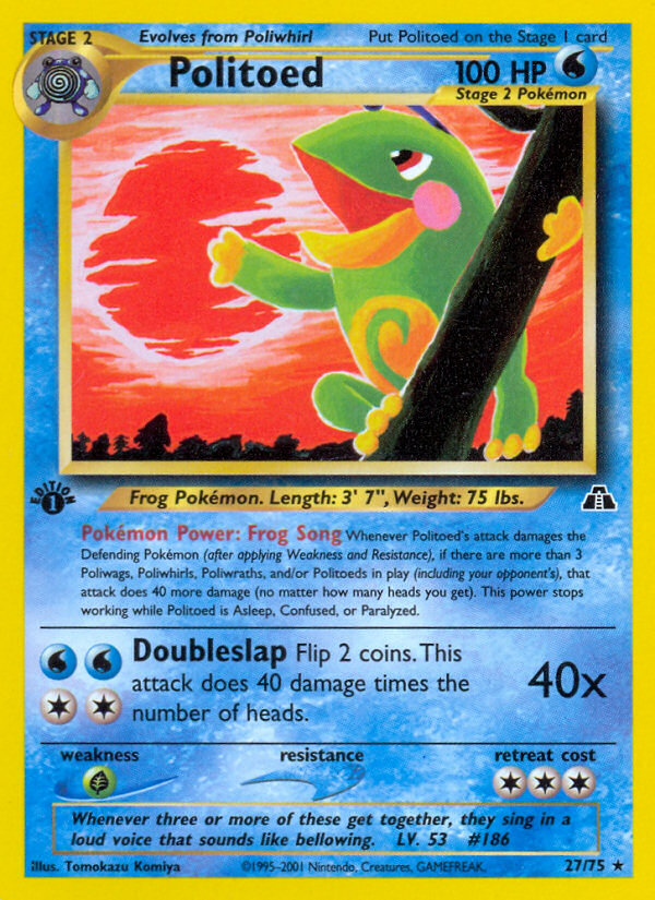 Politoed (27/75) [Neo Discovery 1st Edition] | Devastation Store