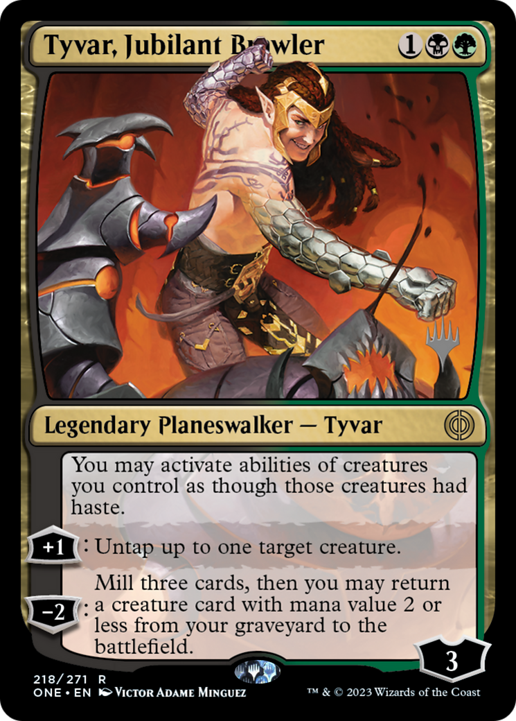 Tyvar, Jubilant Brawler (Promo Pack) [Phyrexia: All Will Be One Promos] | Devastation Store