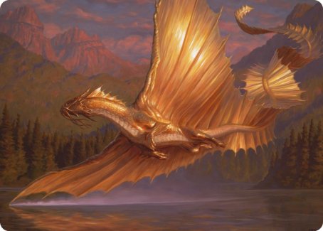 Adult Gold Dragon Art Card [Dungeons & Dragons: Adventures in the Forgotten Realms Art Series] | Devastation Store