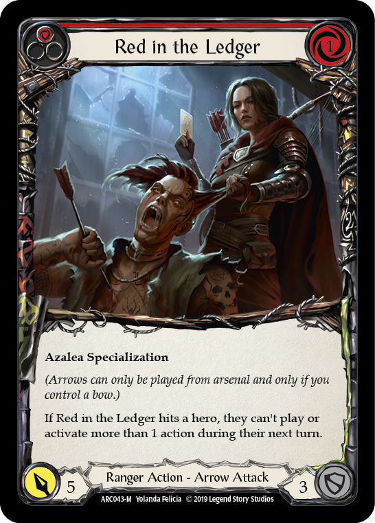 Red in the Ledger [ARC043-M] 1st Edition Rainbow Foil - Devastation Store | Devastation Store