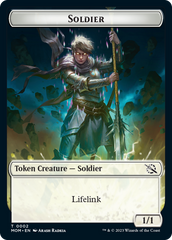 Soldier // Wrenn and Realmbreaker Emblem Double-Sided Token [March of the Machine Tokens] | Devastation Store