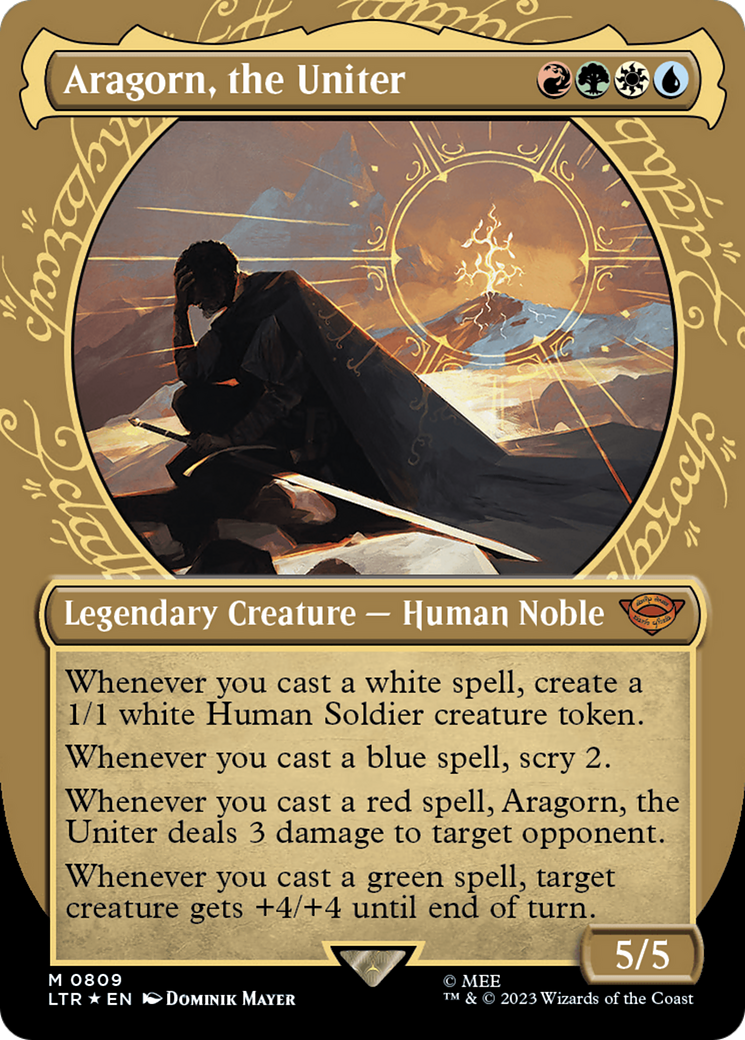 Aragorn, the Uniter (Showcase) (Surge Foil) [The Lord of the Rings: Tales of Middle-Earth] | Devastation Store