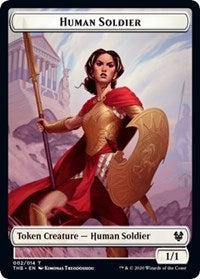 Human Soldier // Spider Double-sided Token [Theros Beyond Death Tokens] | Devastation Store