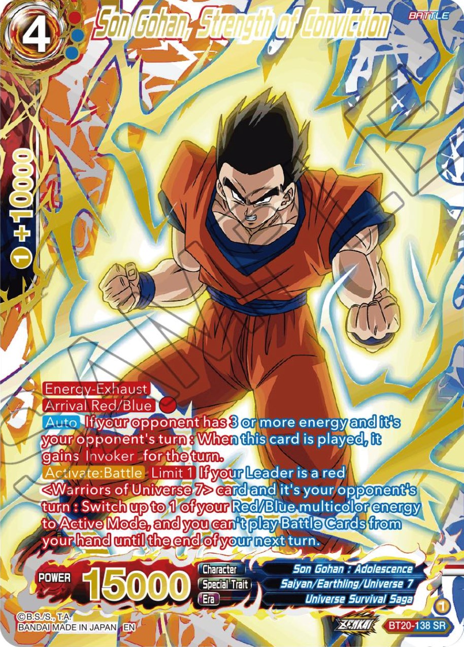 Son Gohan, Strength of Conviction (Gold-Stamped) (BT20-138) [Power Absorbed] | Devastation Store