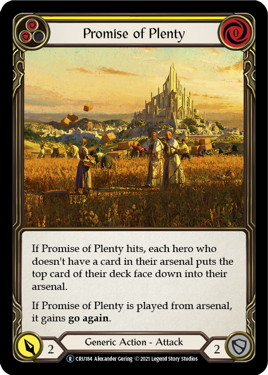 Promise of Plenty (Yellow) [CRU184] Unlimited Normal | Devastation Store