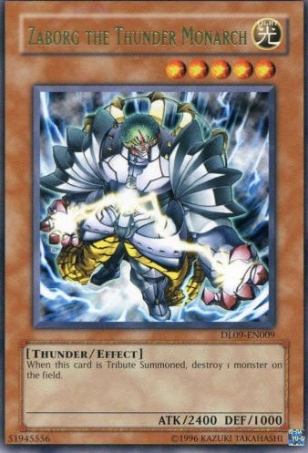 Zaborg the Thunder Monarch (Green) [DL09-EN009] Rare | Devastation Store