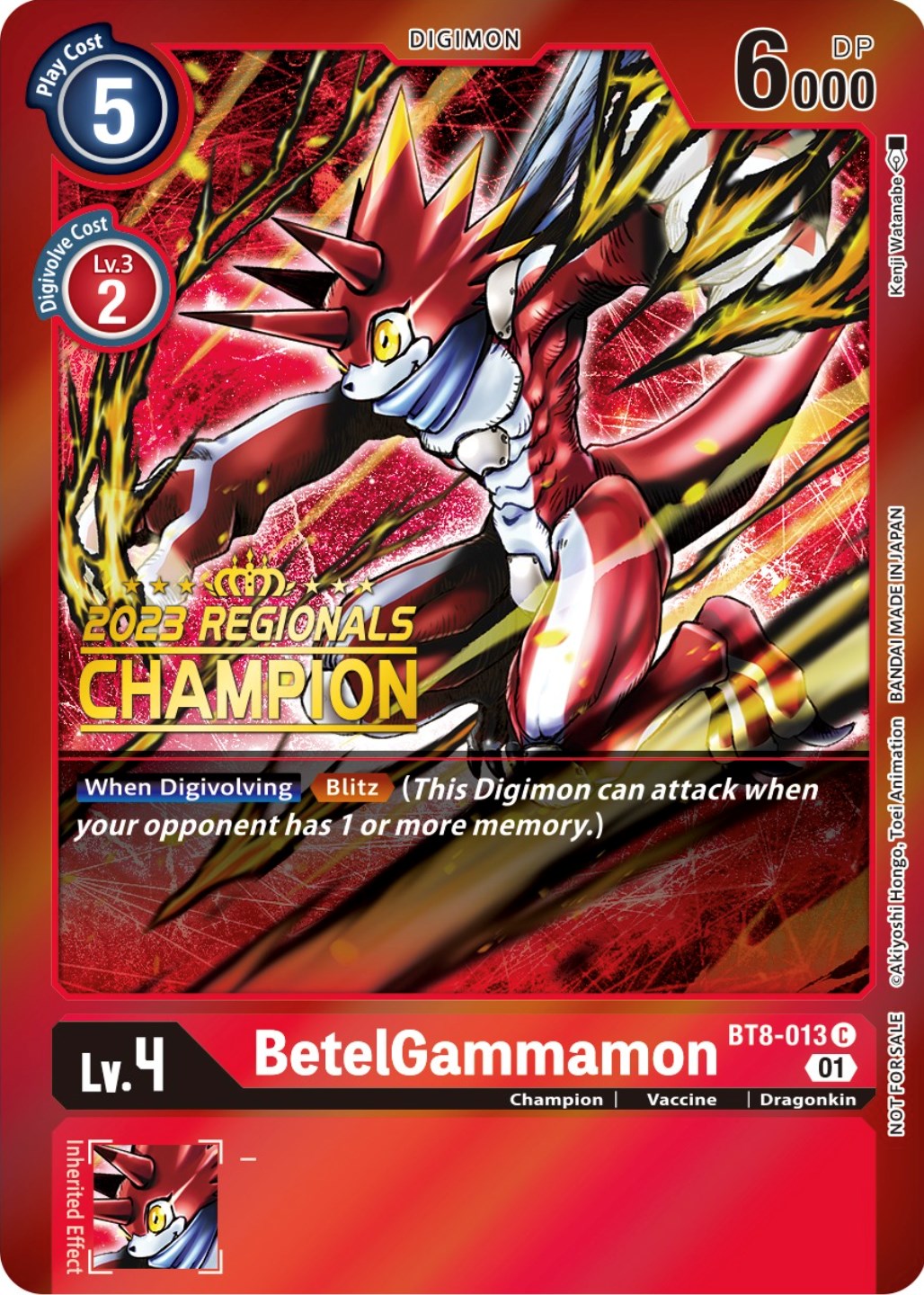 BetelGammamon [BT8-013] (2023 Regionals Champion) [New Awakening Promos] | Devastation Store
