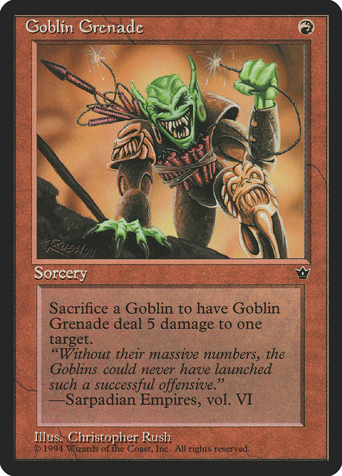 Goblin Grenade (Christopher Rush) [Fallen Empires] - Devastation Store | Devastation Store