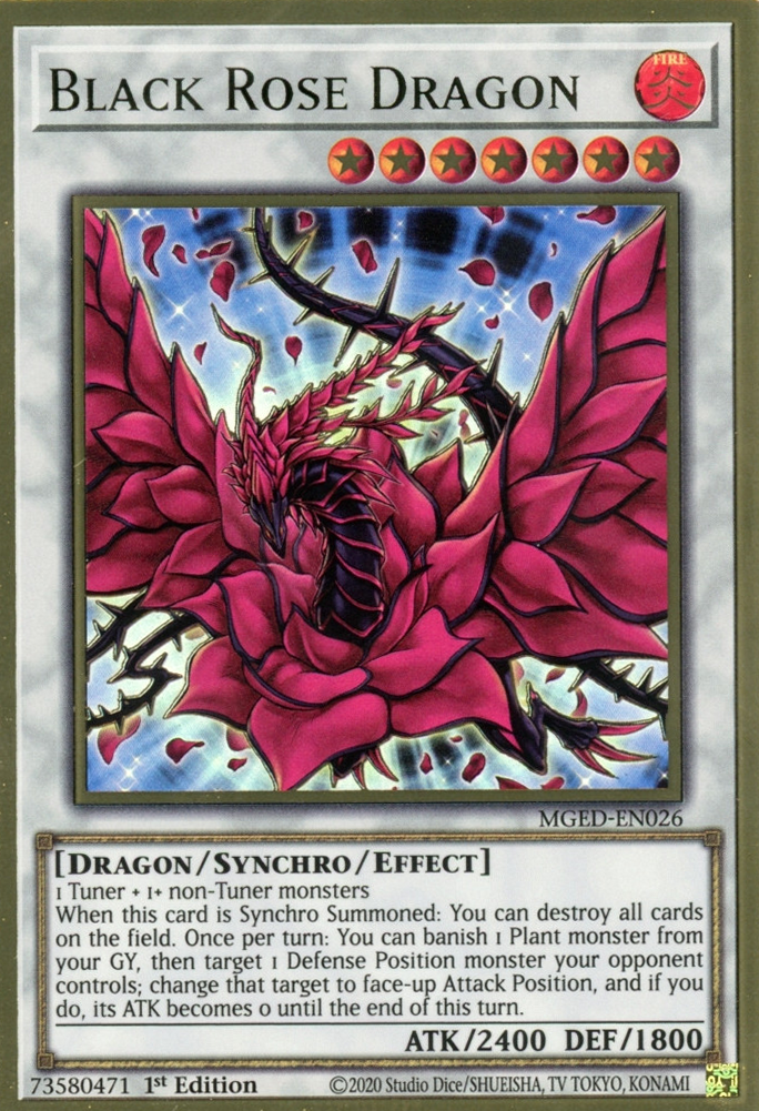 Black Rose Dragon [MGED-EN026] Gold Rare | Devastation Store