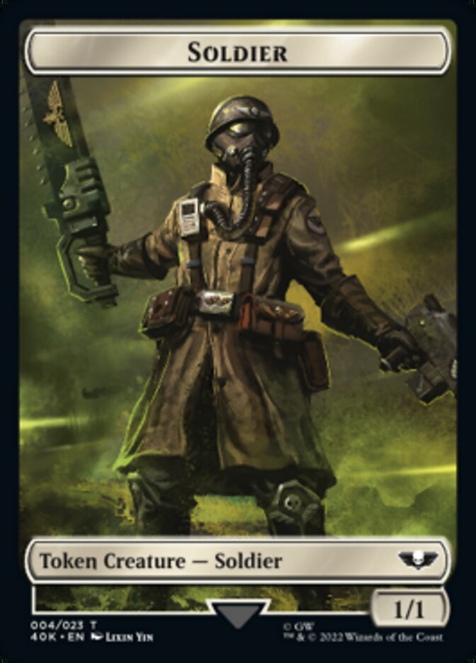 Soldier (004) // Arco-Flagellant Double-sided Token (Surge Foil) [Universes Beyond: Warhammer 40,000 Tokens] | Devastation Store