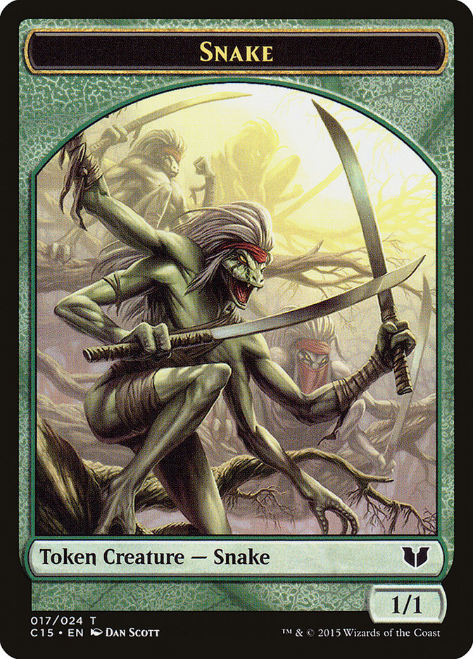 Snake Token (017/024) [Commander 2015 Tokens] | Devastation Store