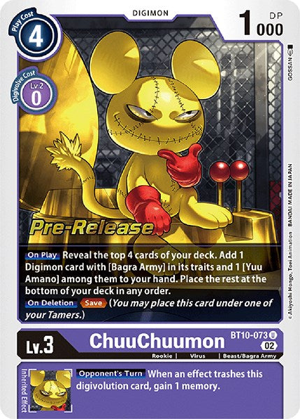 ChuuChuumon [BT10-073] [Xros Encounter Pre-Release Cards] | Devastation Store