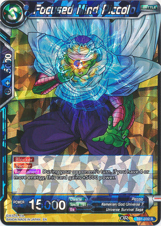 Focused Mind Piccolo (Shatterfoil) (TB1-032) [Dragon Brawl] | Devastation Store