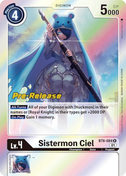 Sistermon Ciel [BT6-084] [Double Diamond Pre-Release Cards] | Devastation Store