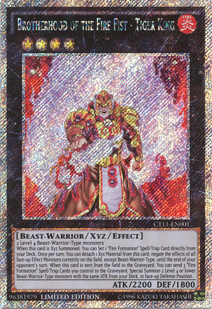Brotherhood of the Fire Fist - Tiger King [CT11-EN001] Secret Rare | Devastation Store