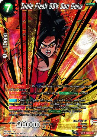 Triple Flash SS4 Son Goku (SPR) [BT4-003] | Devastation Store