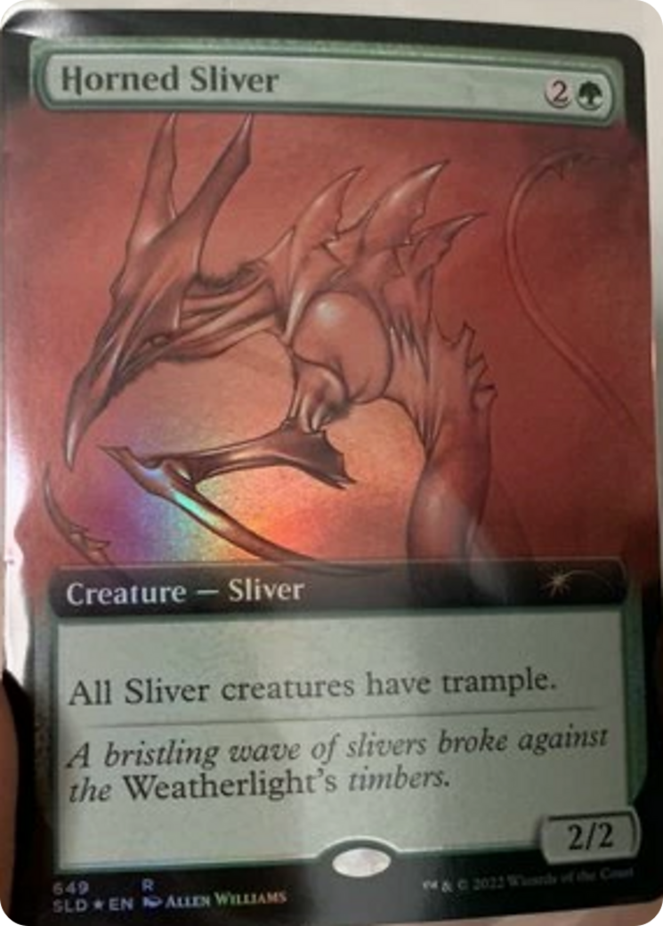 Horned Sliver (Extended Art) [Secret Lair Drop Promos] | Devastation Store