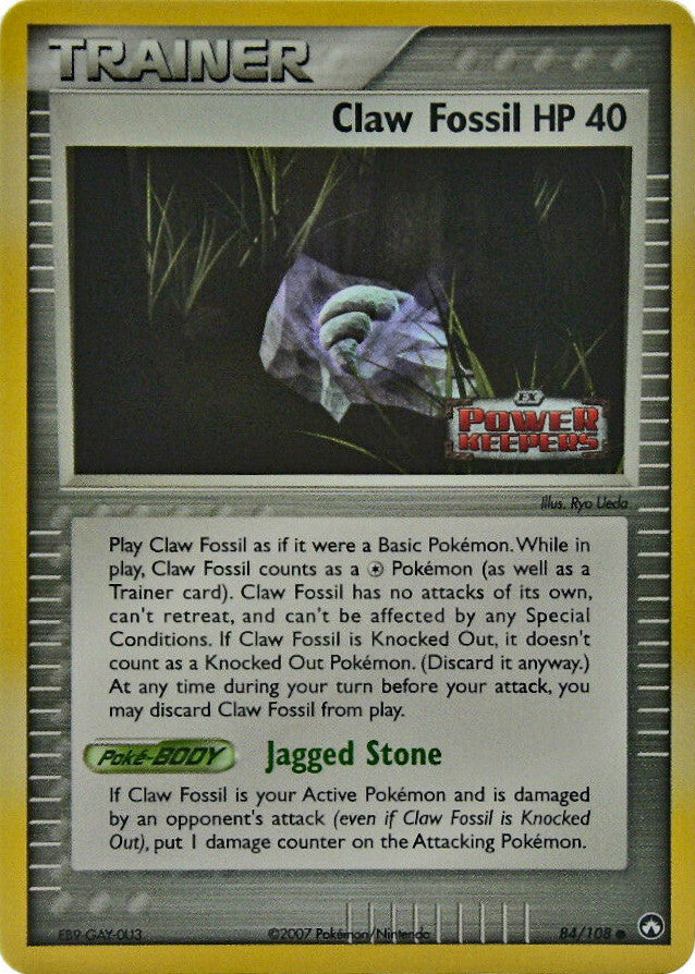 Claw Fossil (84/108) (Stamped) [EX: Power Keepers] | Devastation Store