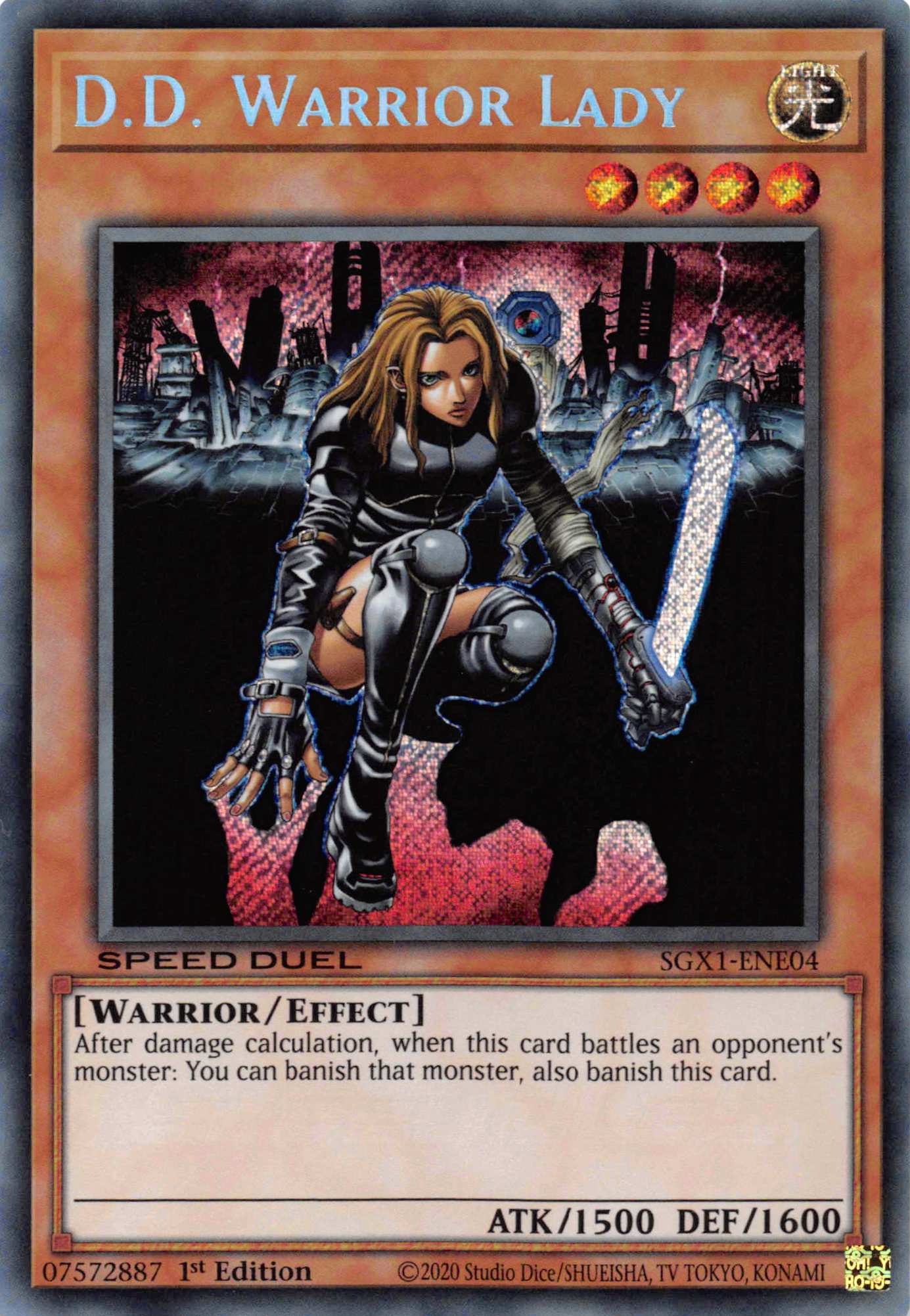 D.D. Warrior Lady [SGX1-ENE04] Secret Rare | Devastation Store