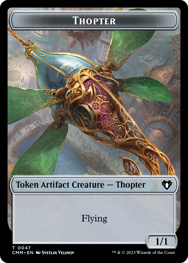 Thopter // Dragon (0020) Double-Sided Token [Commander Masters Tokens] | Devastation Store