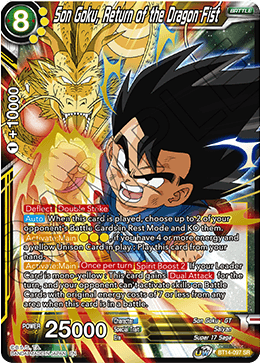 Son Goku, Return of the Dragon Fist (BT14-097) [Cross Spirits] | Devastation Store