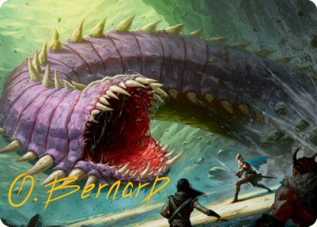Purple Worm Art Card (Gold-Stamped Signature) [Dungeons & Dragons: Adventures in the Forgotten Realms Art Series] | Devastation Store