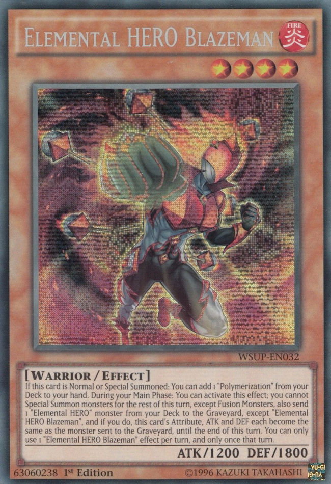 Elemental HERO Blazeman [WSUP-EN032] Secret Rare | Devastation Store