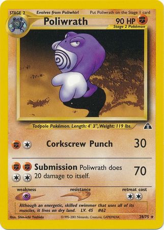 Poliwrath (28/75) [Neo Discovery Unlimited] | Devastation Store